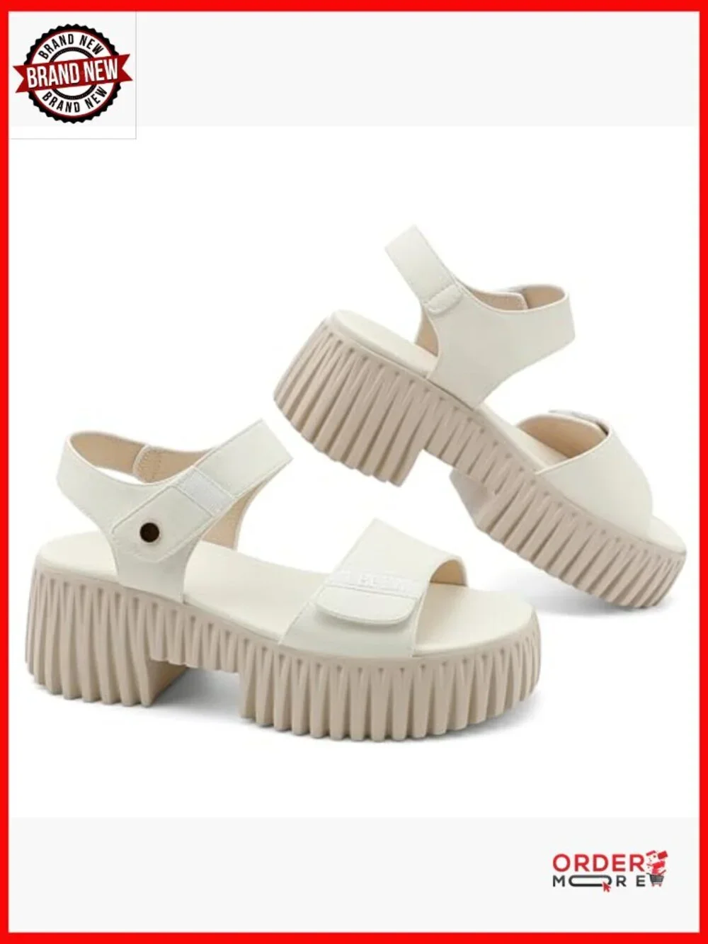 Women's Platform Sandals with Arch Support, Adjustable Straps, Lightweight